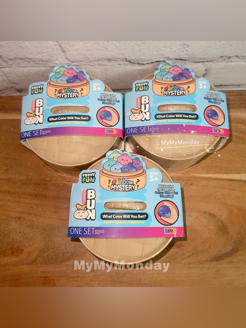 RMS Crazy Fun Rainbow Mystery Galaxy Dumpling Squishy Bun Bundle